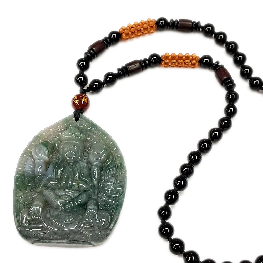 千手觀音{七彩玉/印度瑪瑙}中國結項鍊【十方】138184