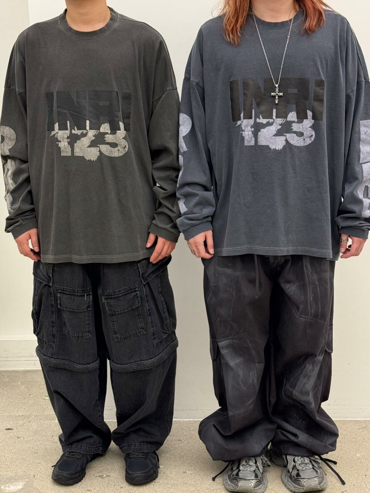 洗水英文字圖案長袖衫 GLAMOUR-066T