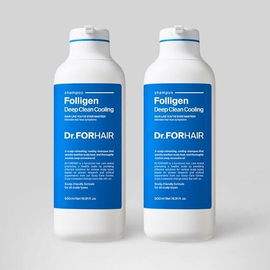 Dr.FORHAIR Folligen Deep Clean Cooling Shampoo 500ml [Olive Young Double Planning Set]