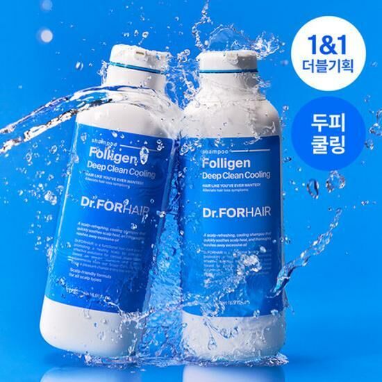 Dr.FORHAIR Folligen Deep Clean Cooling Shampoo 500ml [Olive Young Double Planning Set]