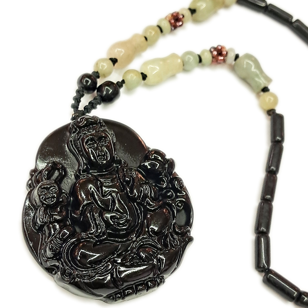 送子觀音{黑曜岩}玉項鍊【十方】127983