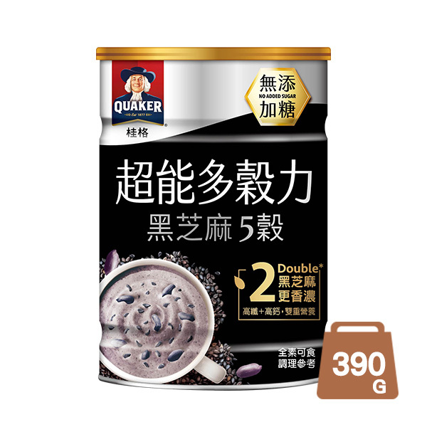 桂格 超能多穀力-黑芝麻5穀390g