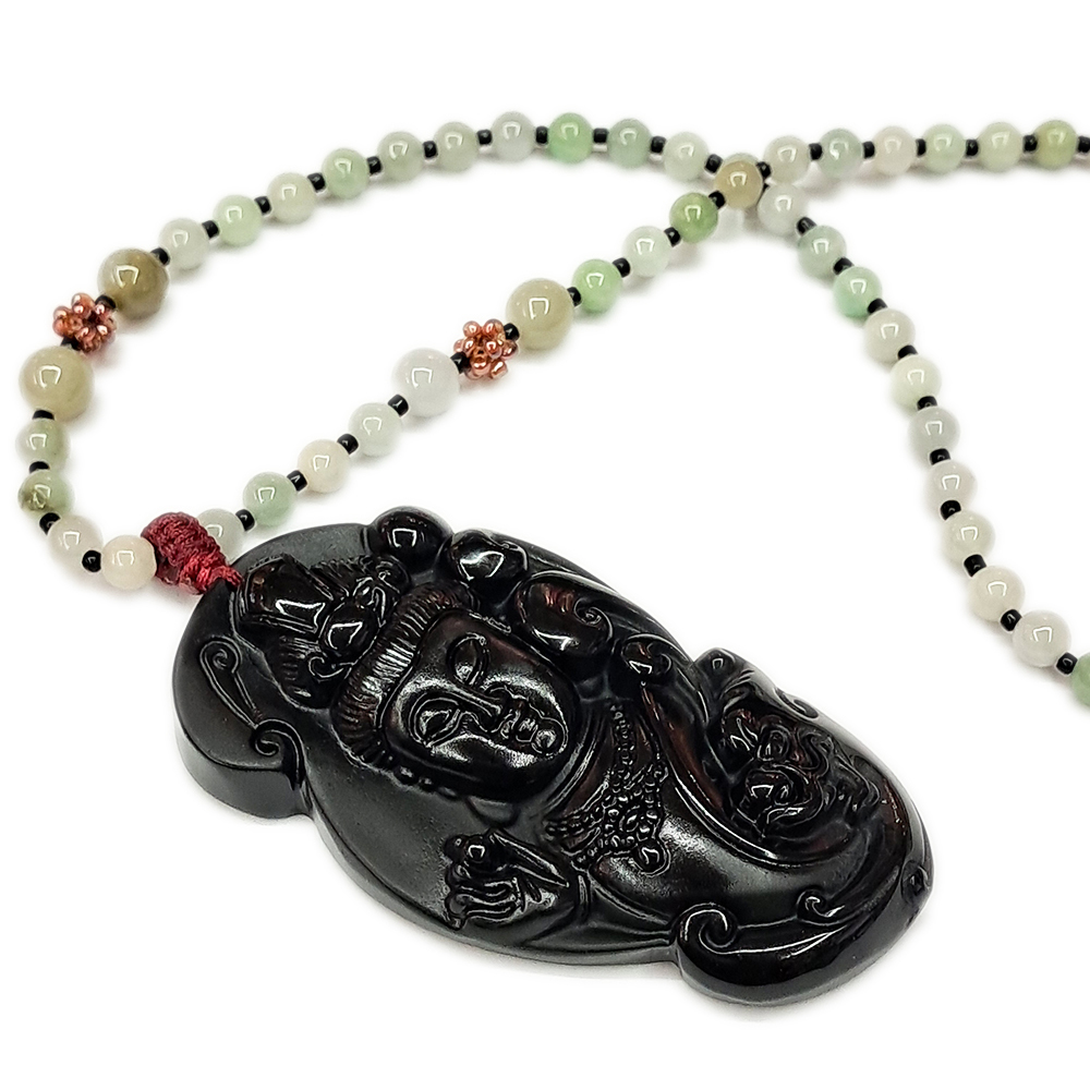 自在觀音{黑曜岩}玉項鍊【十方】132094