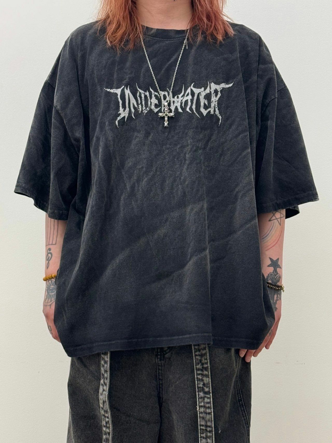 洗水英文字短袖Tee GLAMOUR-073T