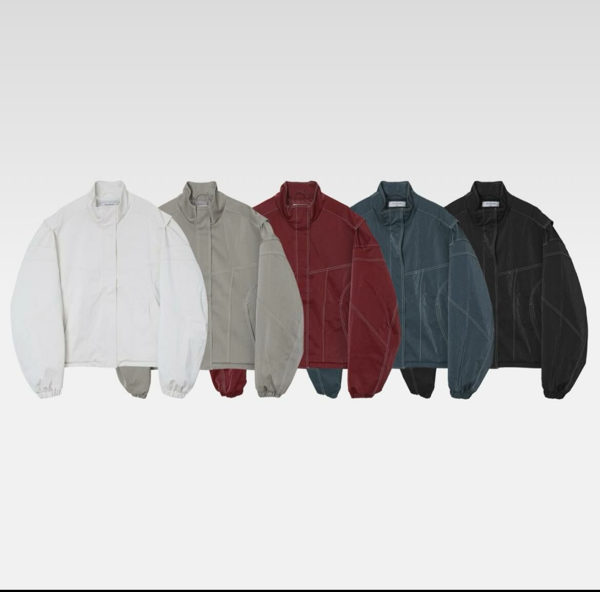 淨色企領拉鍊合成皮褸 OUR ROOM-032JK