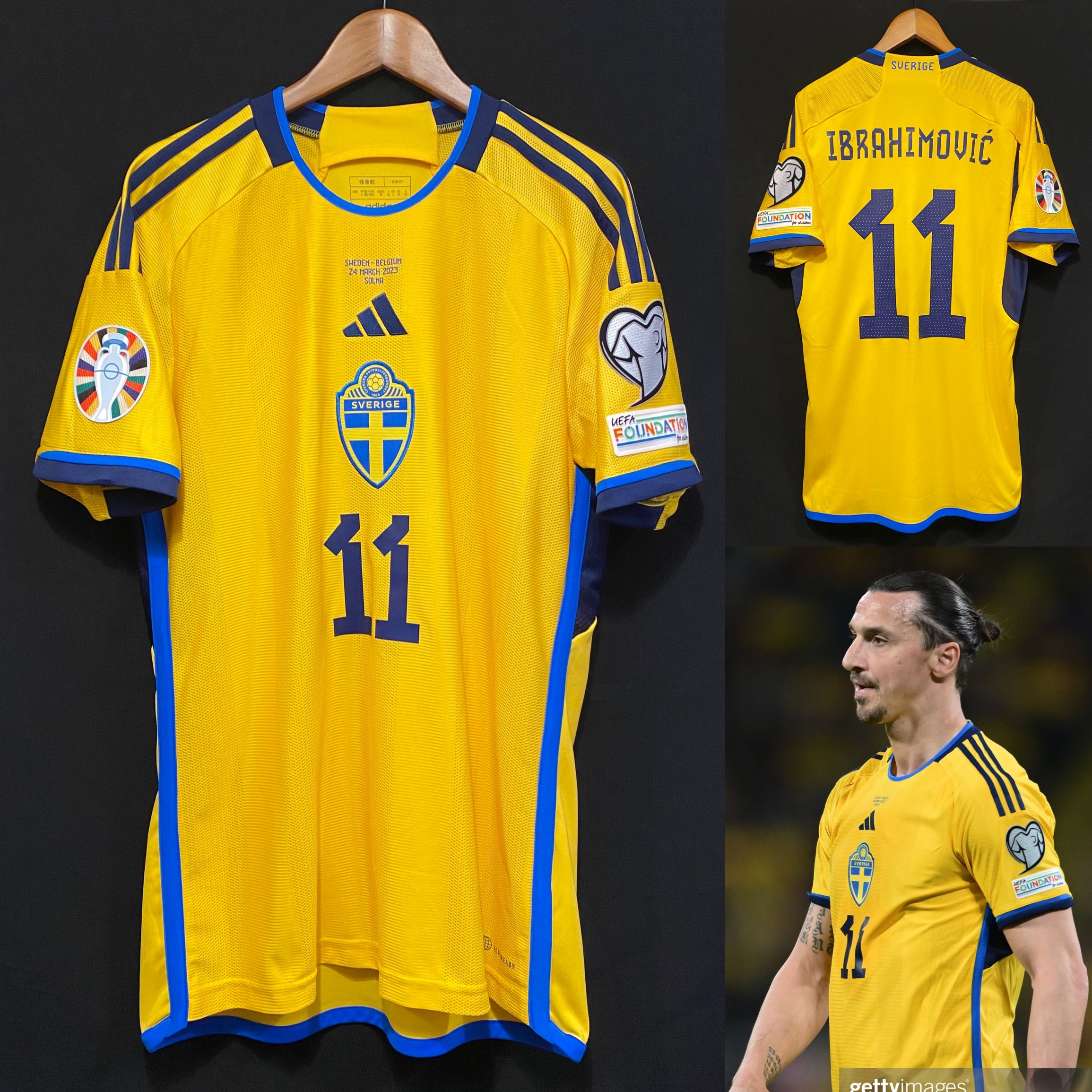 Sweden 2022-2023 Adidas Home Shirt #11 IBRAHIMOVIC
