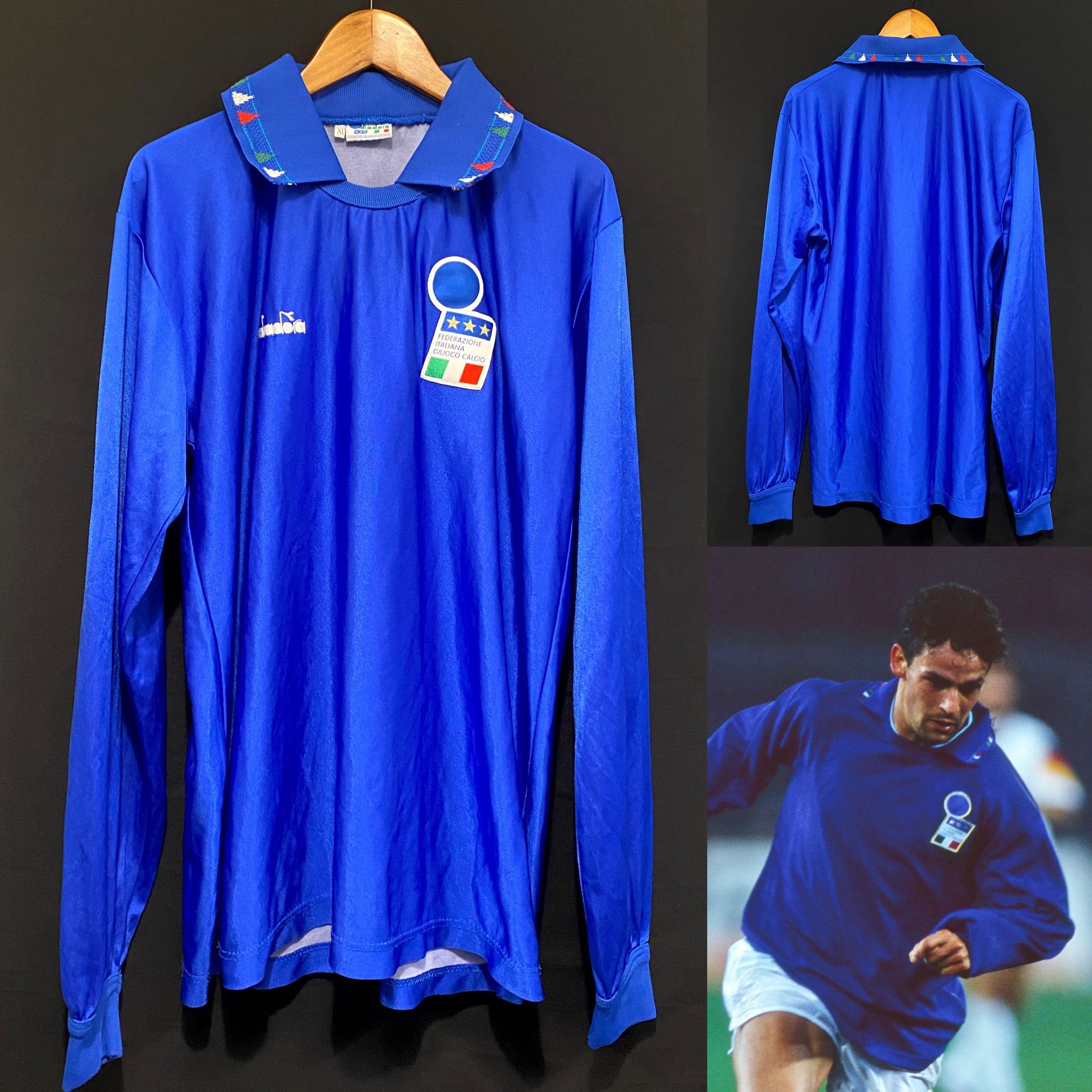 Italy 1992-1993 Diadora L/S Home Shirt