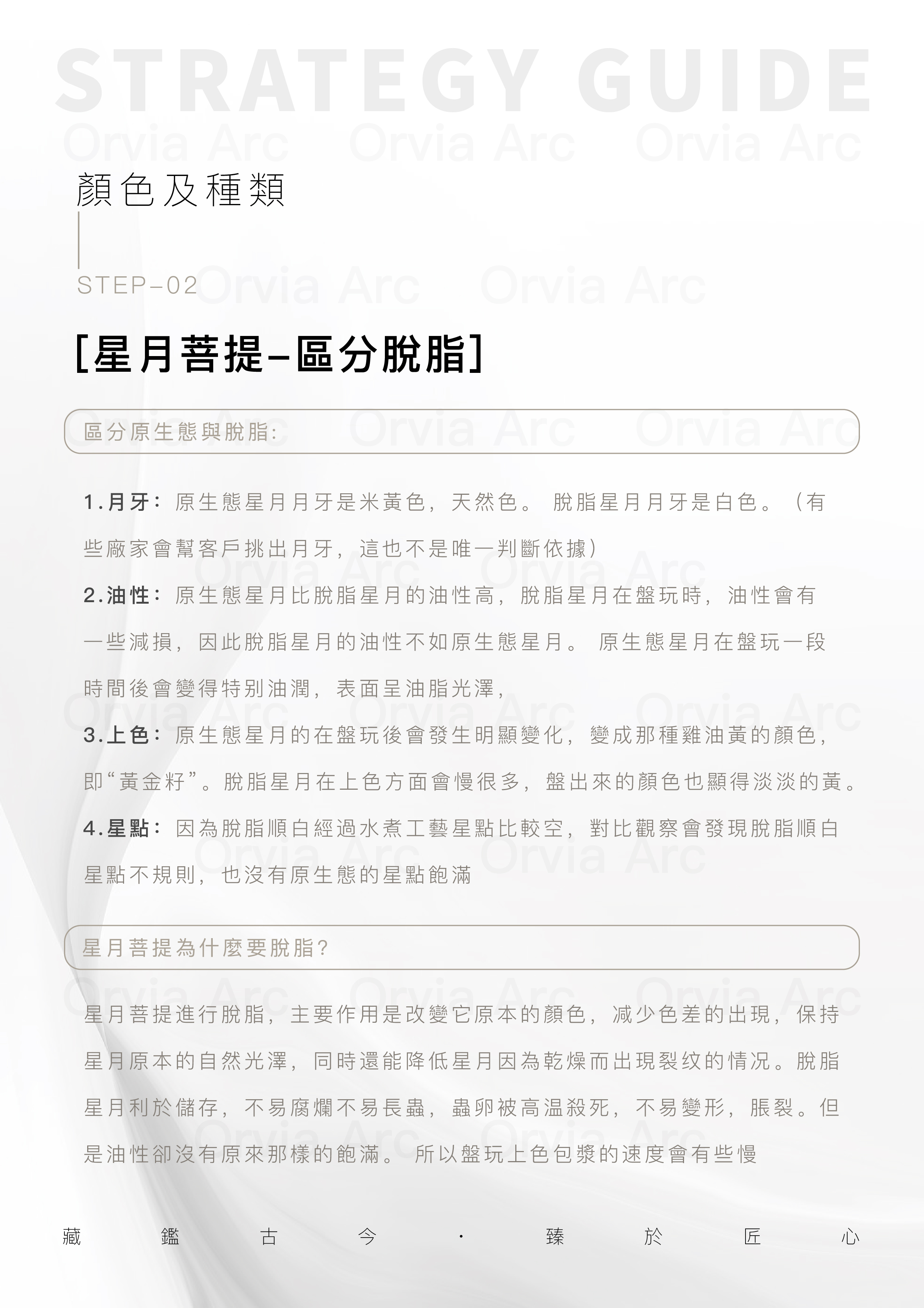 星月菩提原生態與脫脂區分，月牙、油性、上色、星點對比圖
