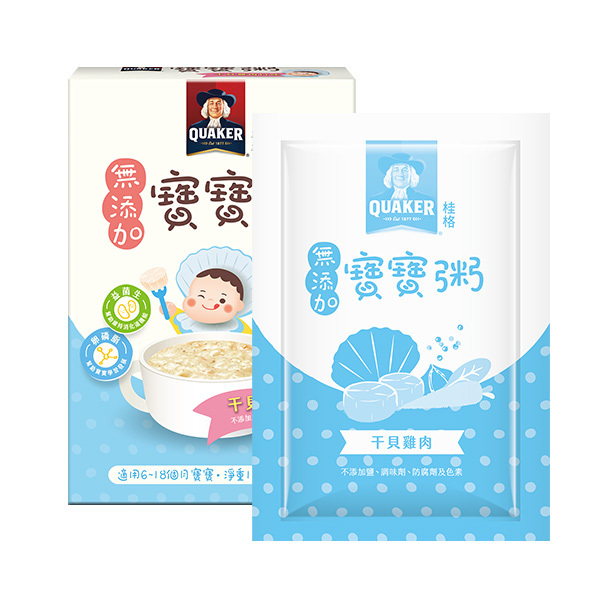 (1+1專屬體驗價 再折$60)桂格寶寶粥 干貝雞肉1盒 (150gX4包/盒)[本商品下單，再搭米麥精任1件現折$ 60]