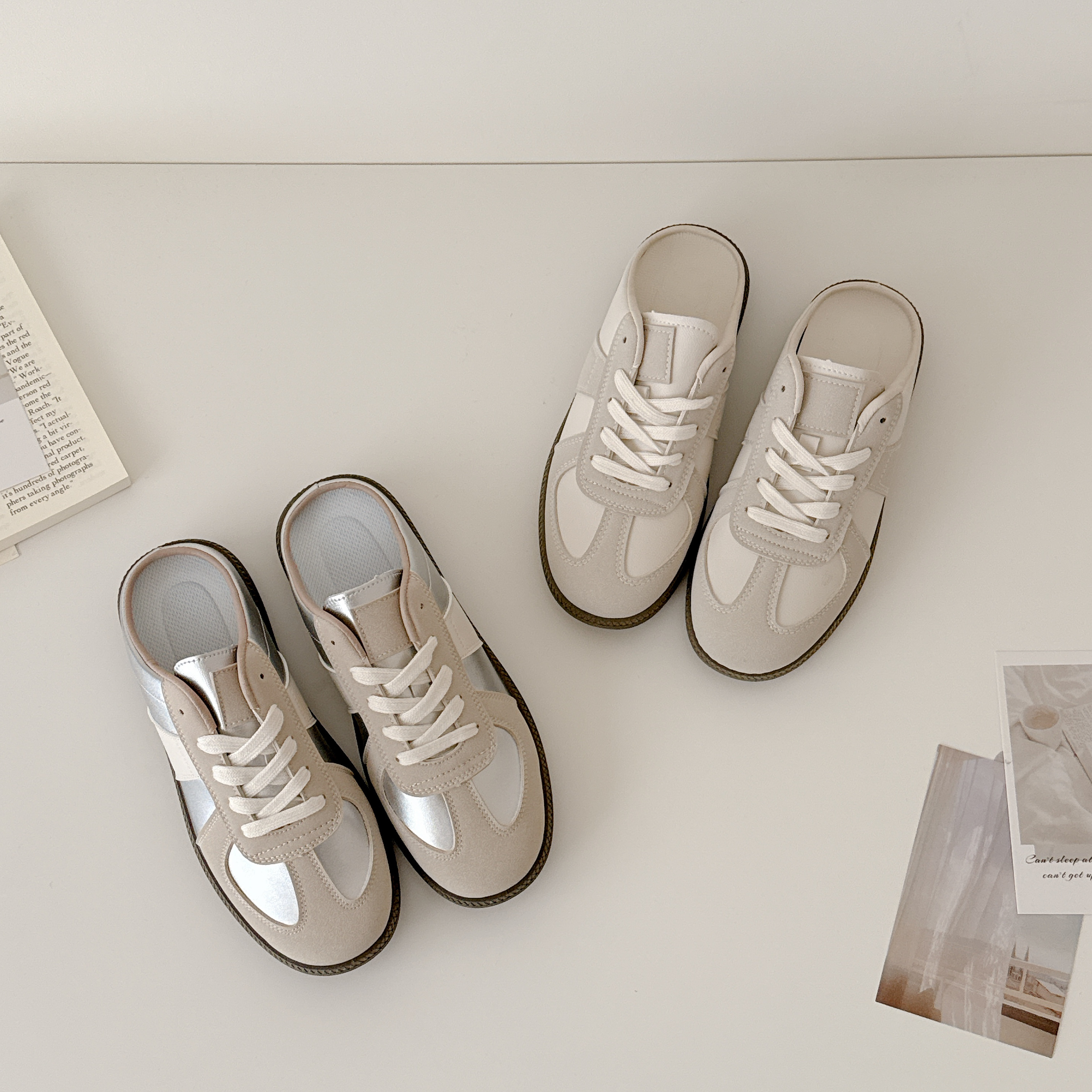 現貨🚚全員推😍！奶油韓系簡約懶人穆勒鞋💕共2色