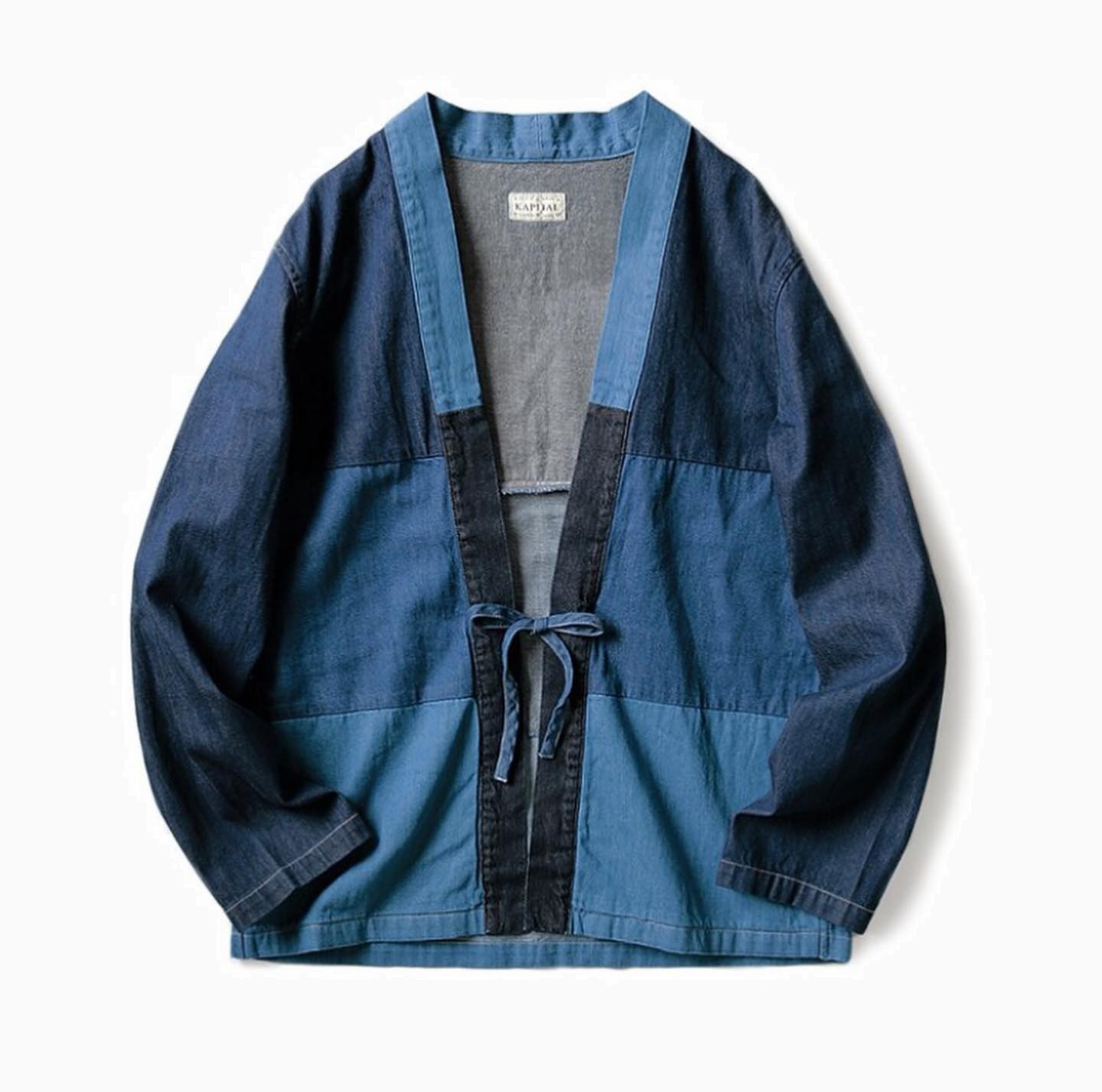 RE-STOCK LAST PCS : KAPITAL INDIGO 8OZ DENIM 4TONE KAKASHI SHIRT - SIZE 2 PRE ORDER ITEM (預訂中)