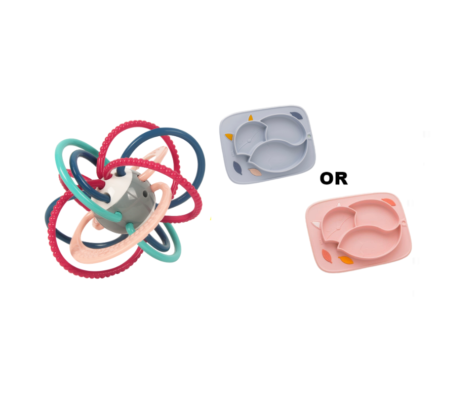 迪恩迪 鉑金餐盤+二代咬咬球 組盒包