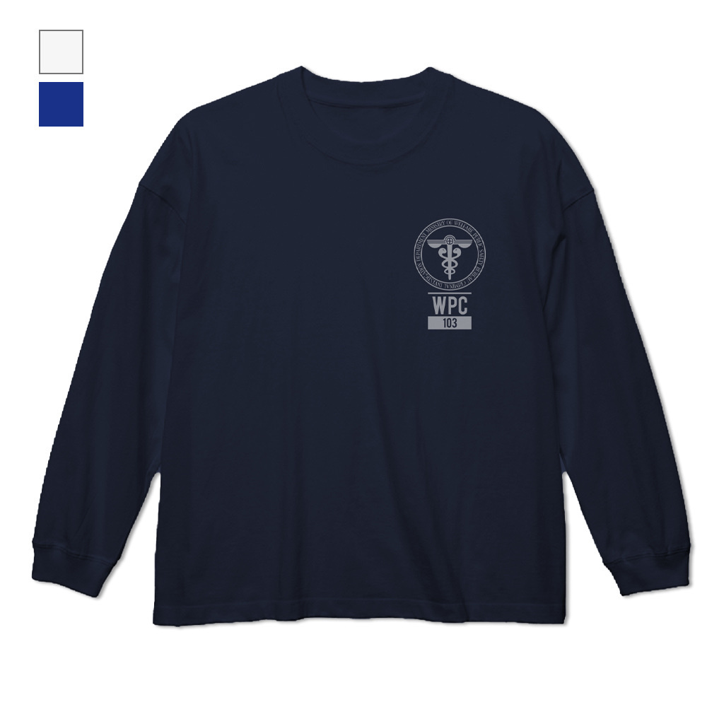 Cospa 0317 公安局 ﾋﾞｯｸﾞｼﾙｴｯﾄﾛﾝｸﾞｽﾘｰﾌﾞ Tｼｬﾂ/NAVY