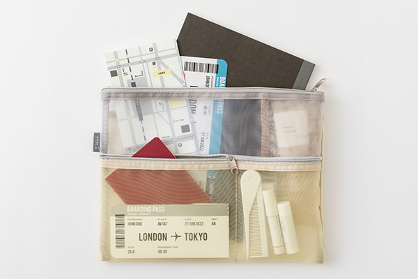 日本MIDORI．網眼分隔收納袋B5 共四色