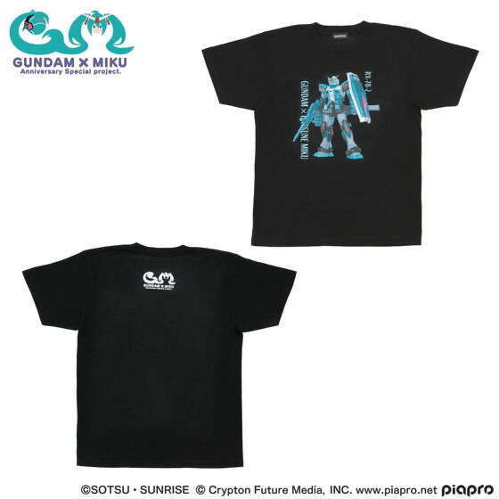 234897 Pbandai 預訂 2025/10月 ガンダム45周年 × 初音ミク Tシャツ RX-78-2 ガンダム [初音ミクVer.]