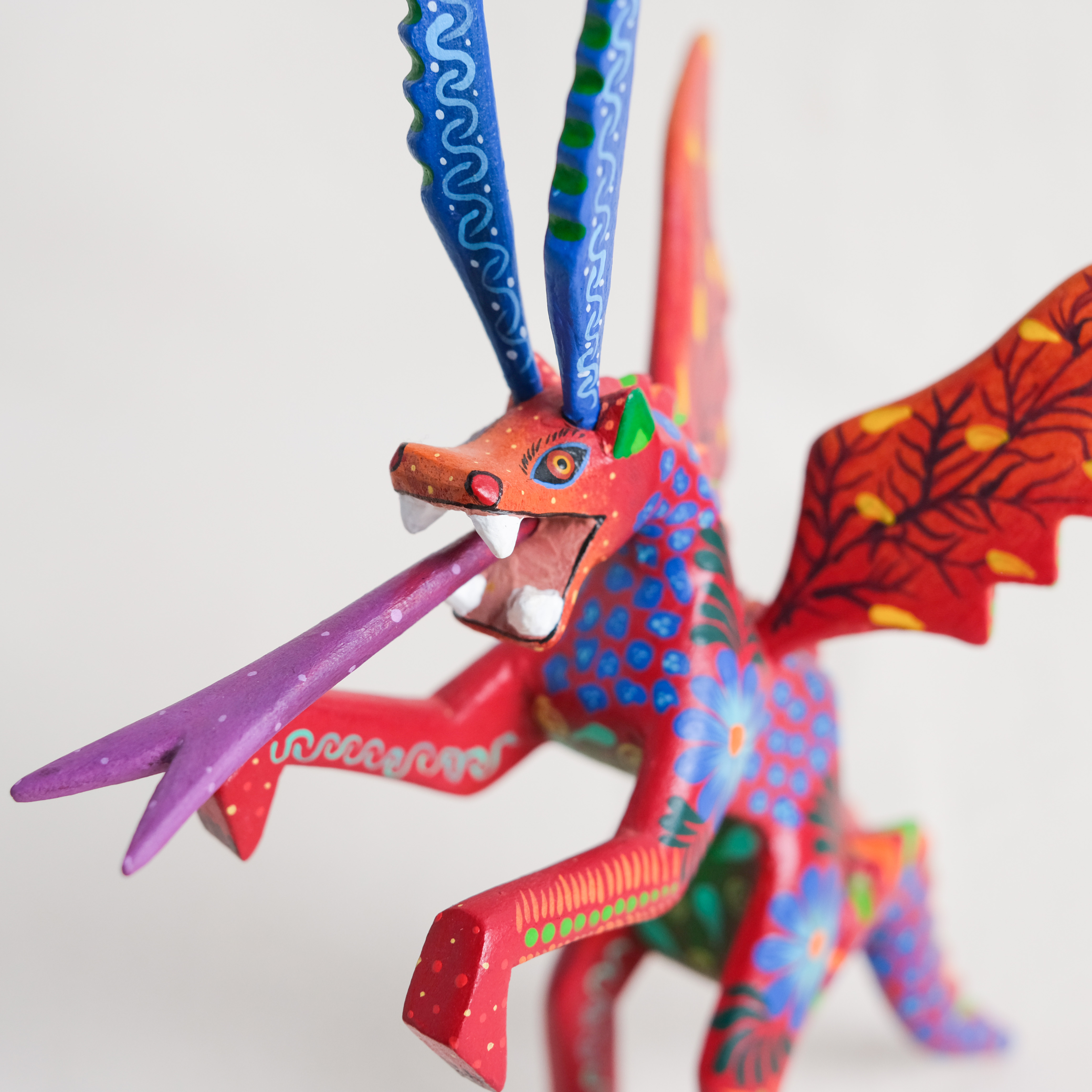 神獸手工木雕｜Dragones Parados 01｜墨西哥