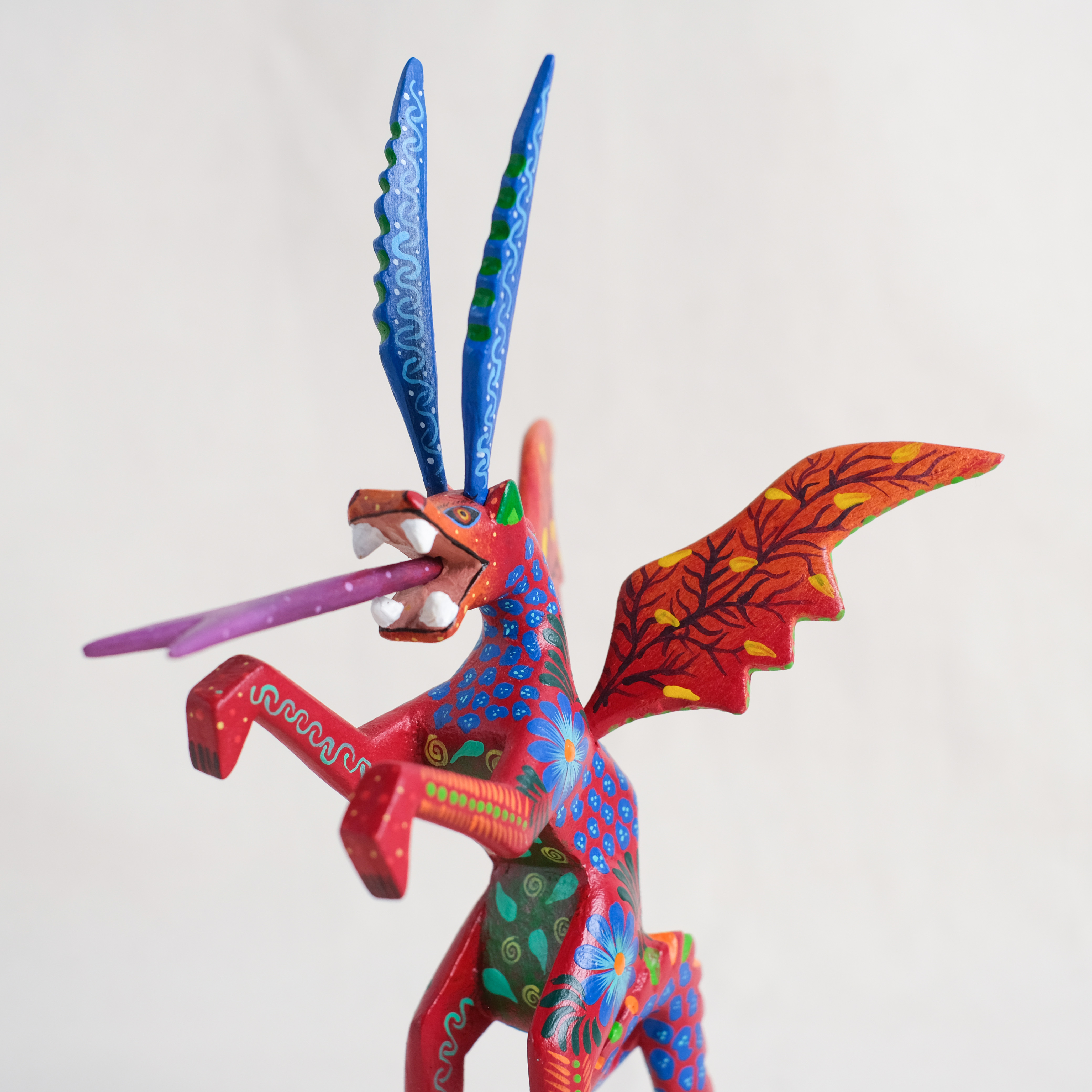 神獸手工木雕｜Dragones Parados 01｜墨西哥