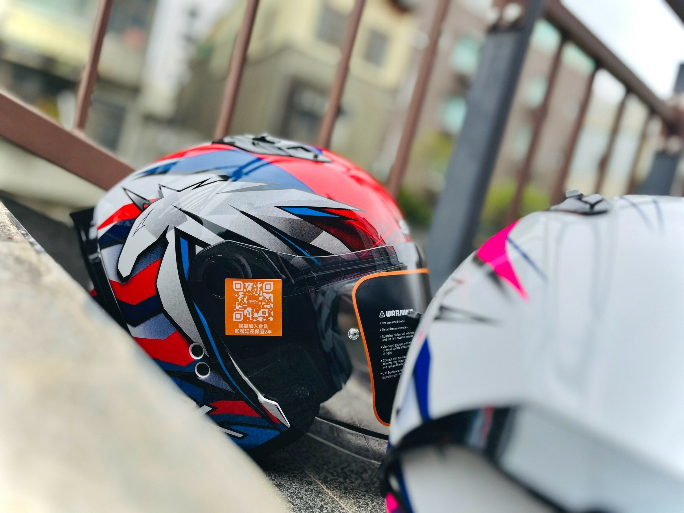 SOL SO-11P 彩繪 UNICORN 白/藍紅 3/4罩 獨角獸