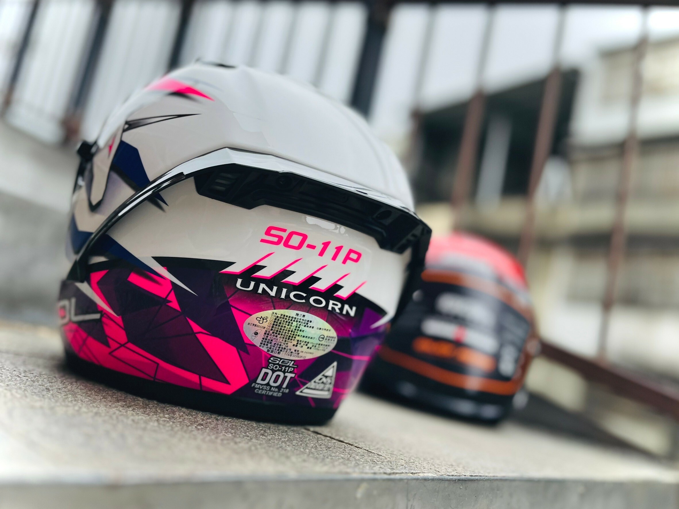 SOL SO-11P 彩繪 UNICORN 白/粉 3/4罩 獨角獸