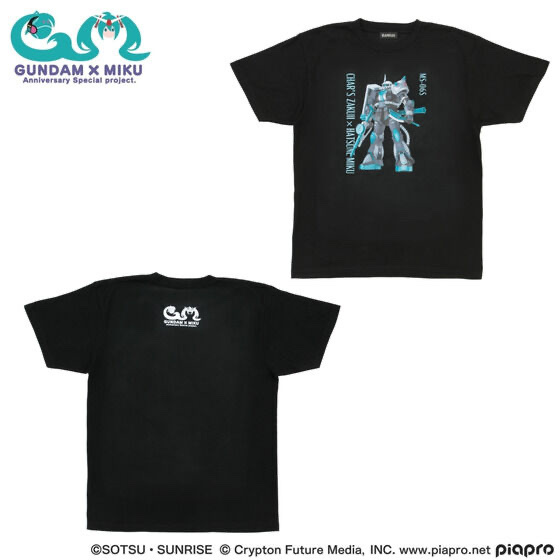 234898 Pbandai 預訂 2025/10月 ガンダム45周年 × 初音ミク Tシャツ MS-06S ザクII [初音ミクVer.]