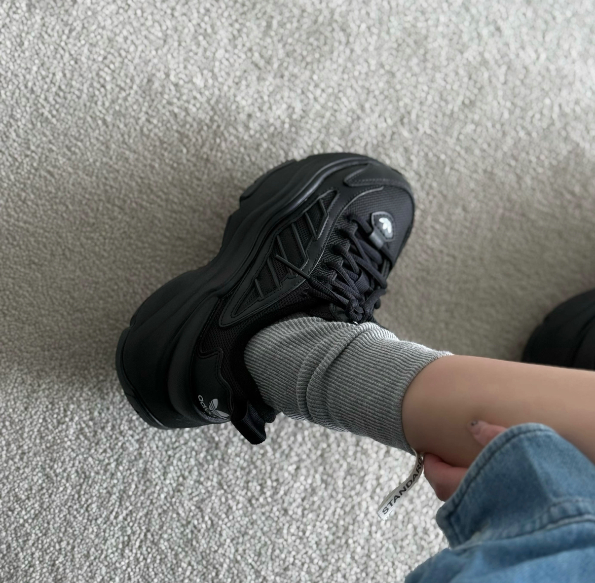 本週限時接單!! Adidas Originals Ozgaia Super Jet Black 黑色 厚底 老爹鞋⁣ 增高 全黑 女款 JQ4110/預購