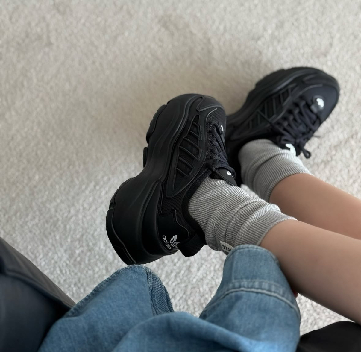 本週限時接單!! Adidas Originals Ozgaia Super Jet Black 黑色 厚底 老爹鞋⁣ 增高 全黑 女款 JQ4110/預購