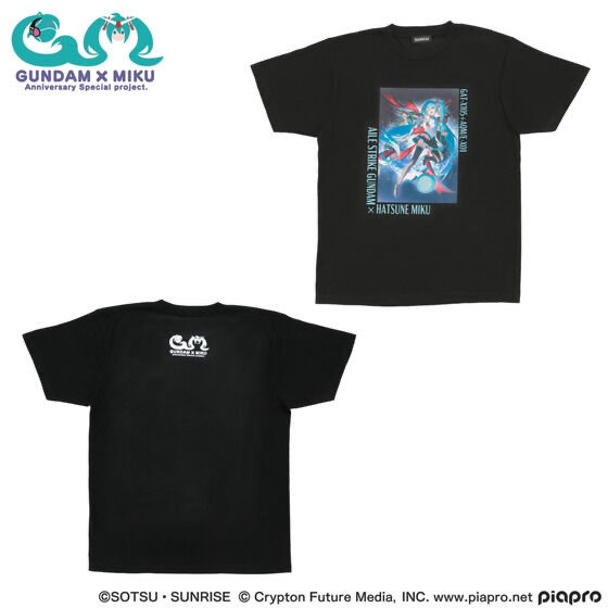 234900 Pbandai 預訂 2025/10月 ガンダム45周年 × 初音ミク Tシャツ 初音ミク×エールストライクガンダム