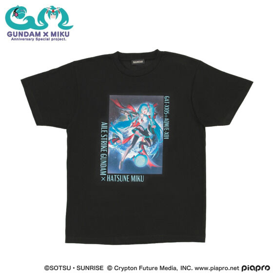 234900 Pbandai 預訂 2025/10月 ガンダム45周年 × 初音ミク Tシャツ 初音ミク×エールストライクガンダム