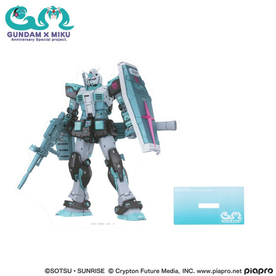234907 Pbandai 預訂 2025/10月 ガンダム45周年 × 初音ミク ビッグアクリルスタンド RX-78-2 ガンダム [初音ミクVer.] 大size