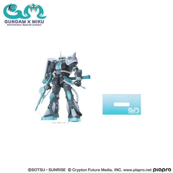 234903 Pbandai 預訂 2025/10月 ガンダム45周年 × 初音ミク アクリルスタンド MS-06S ザクII [初音ミクVer.] （スタンダードサイズ）細size