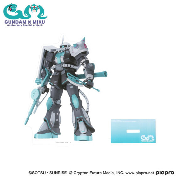 234908 Pbandai 預訂 2025/10月 ガンダム45周年 × 初音ミク ビッグアクリルスタンド MS-06S ザクII [初音ミクVer.] 大size