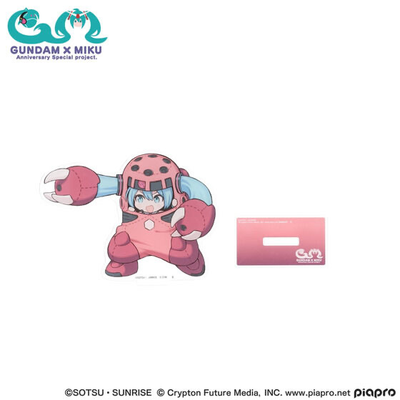 234904 Pbandai 預訂 2025/10月 ガンダム45周年 × 初音ミク アクリルスタンド 初音ミク×ズゴック（シャア専用） （スタンダードサイズ）細 size