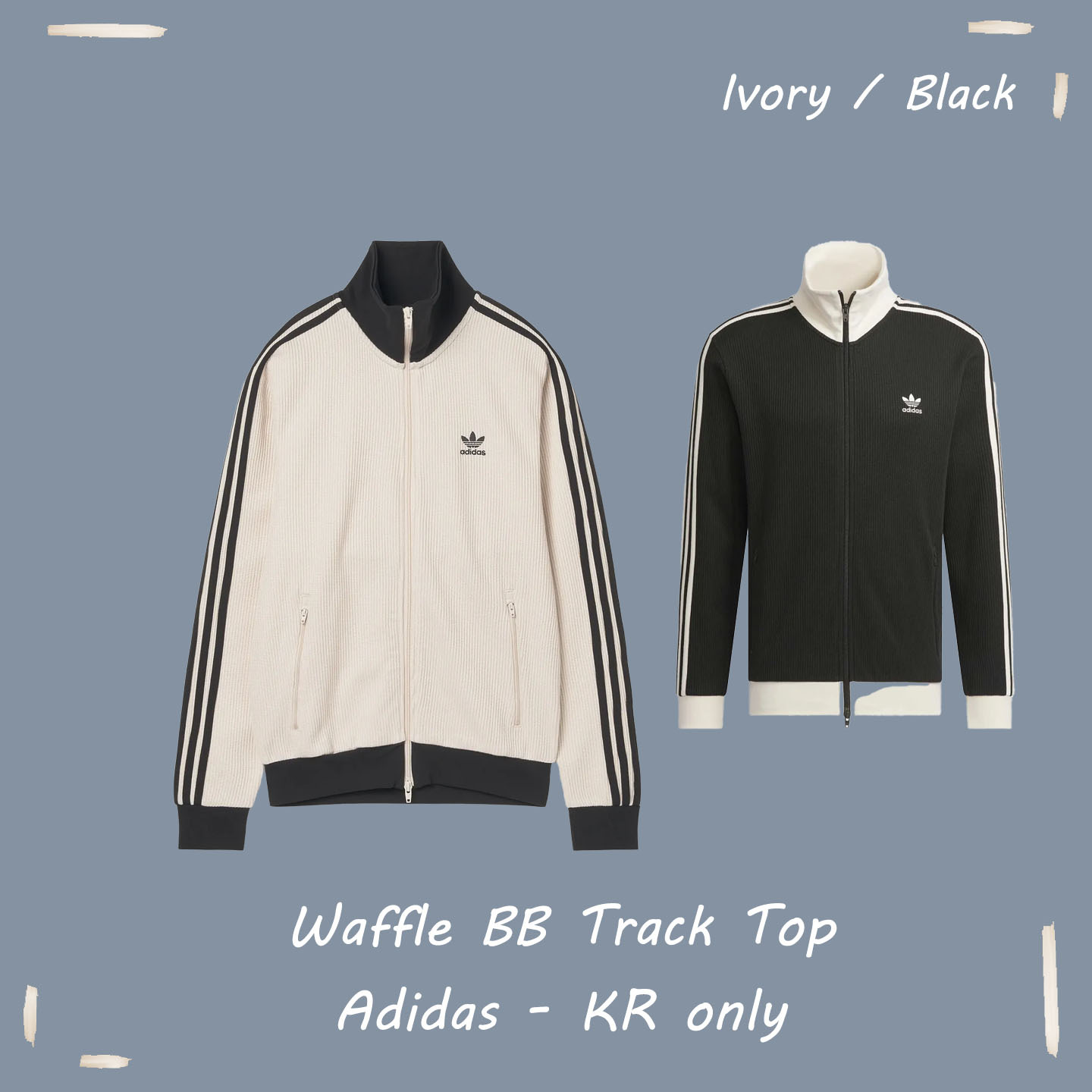 【OWN】Adidas Originals 華夫格 外套 韓國限定 通路限定 米色 JW0109 黑色 JW0110