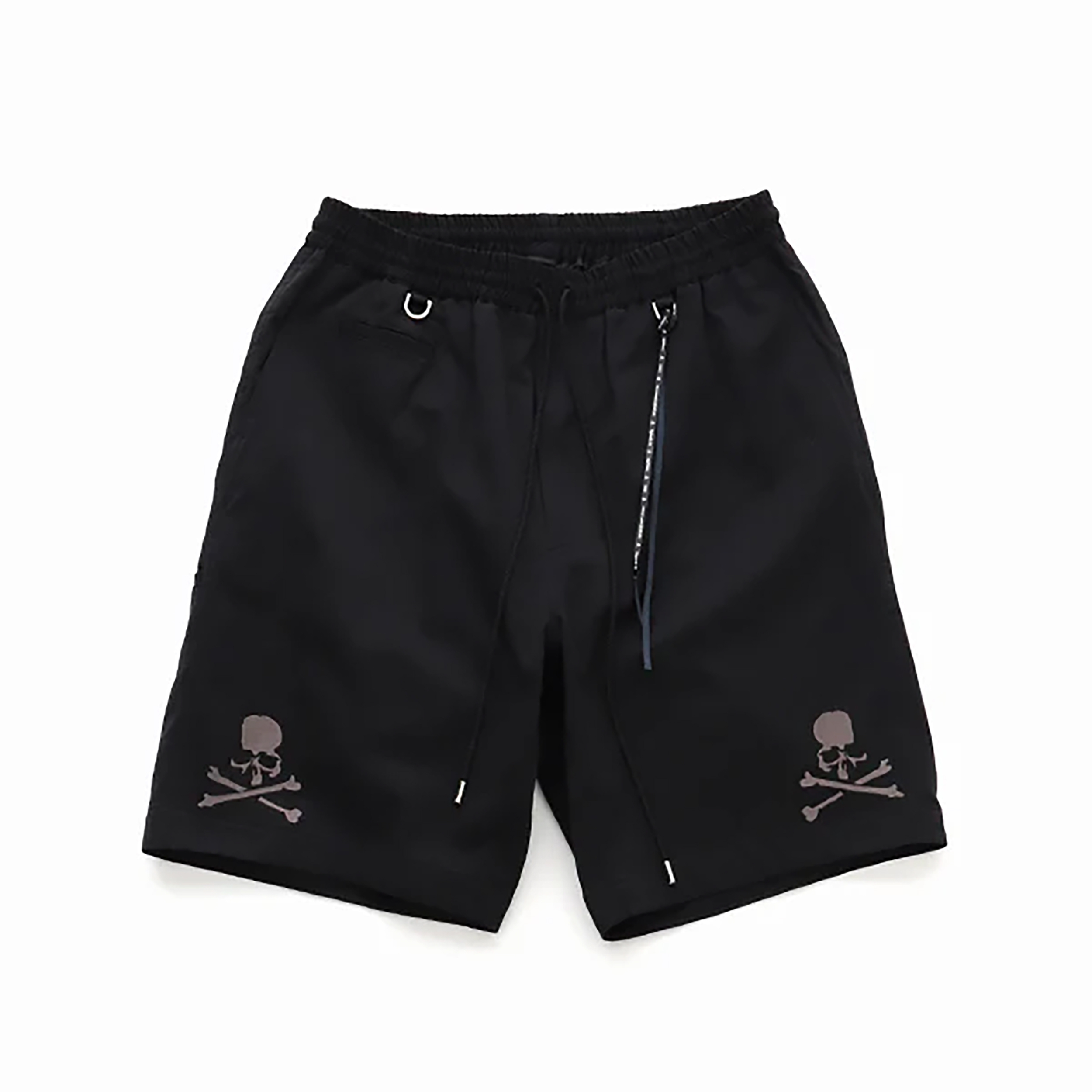 MASTERMIND JAPAN MJ EASY SHORTS MMJ 金屬吊環 綁繩 哥德字體 雙骷髏 刺繡 短褲-MJ25E14-PA032