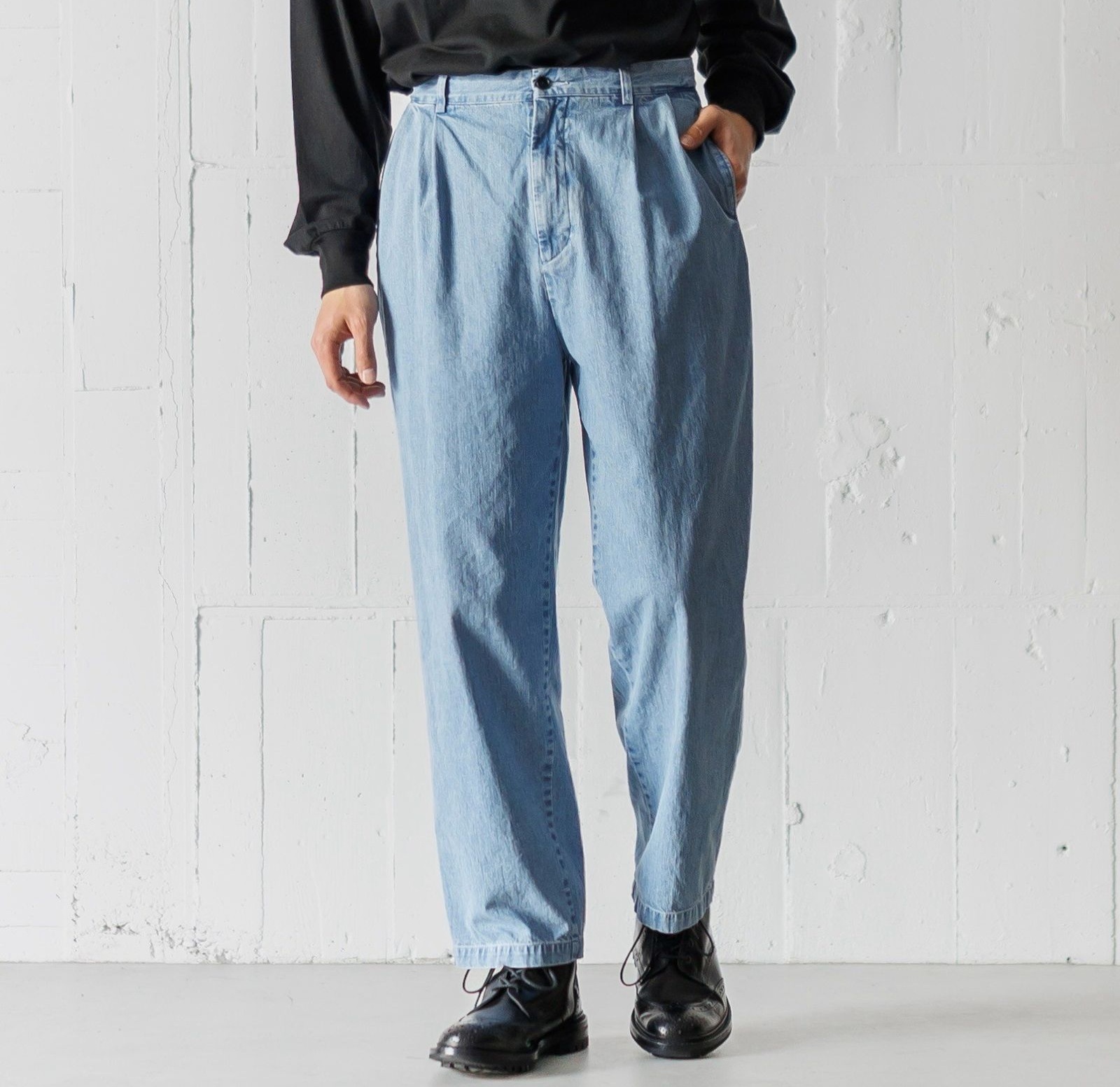 A.PRESSE 2025 S/S TYPE.1 DENIM TROUSERS (25SAP-04-08H) - BLEACH PRE ORDER ITEM (預訂中)