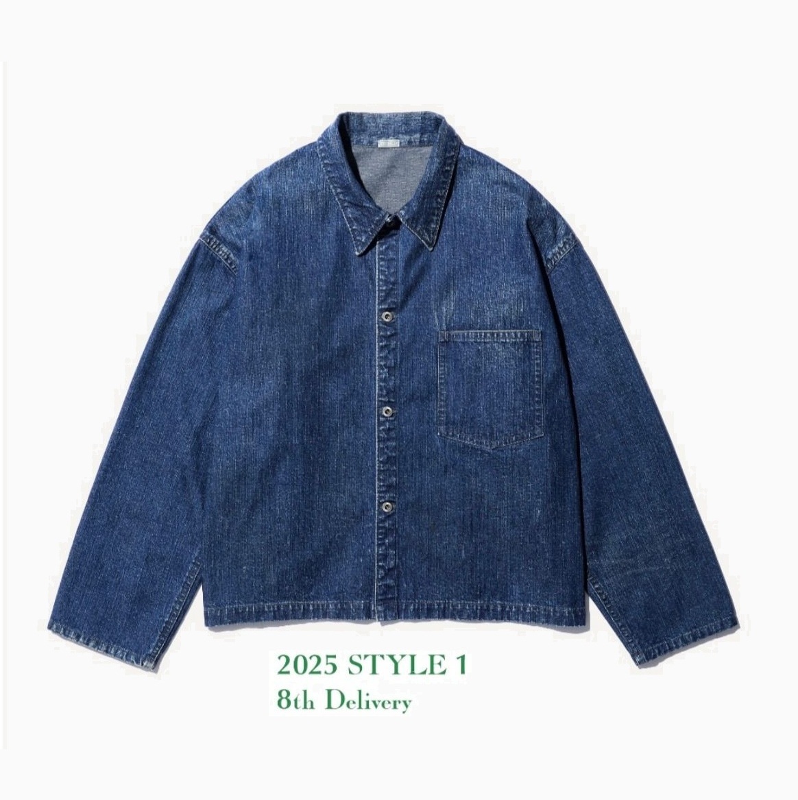 A.PRESSE 2025 S/S US NAVY DENIM JACKET (25SAP-01-26H) - INDIGO PRE ORDER ITEM (預訂中)