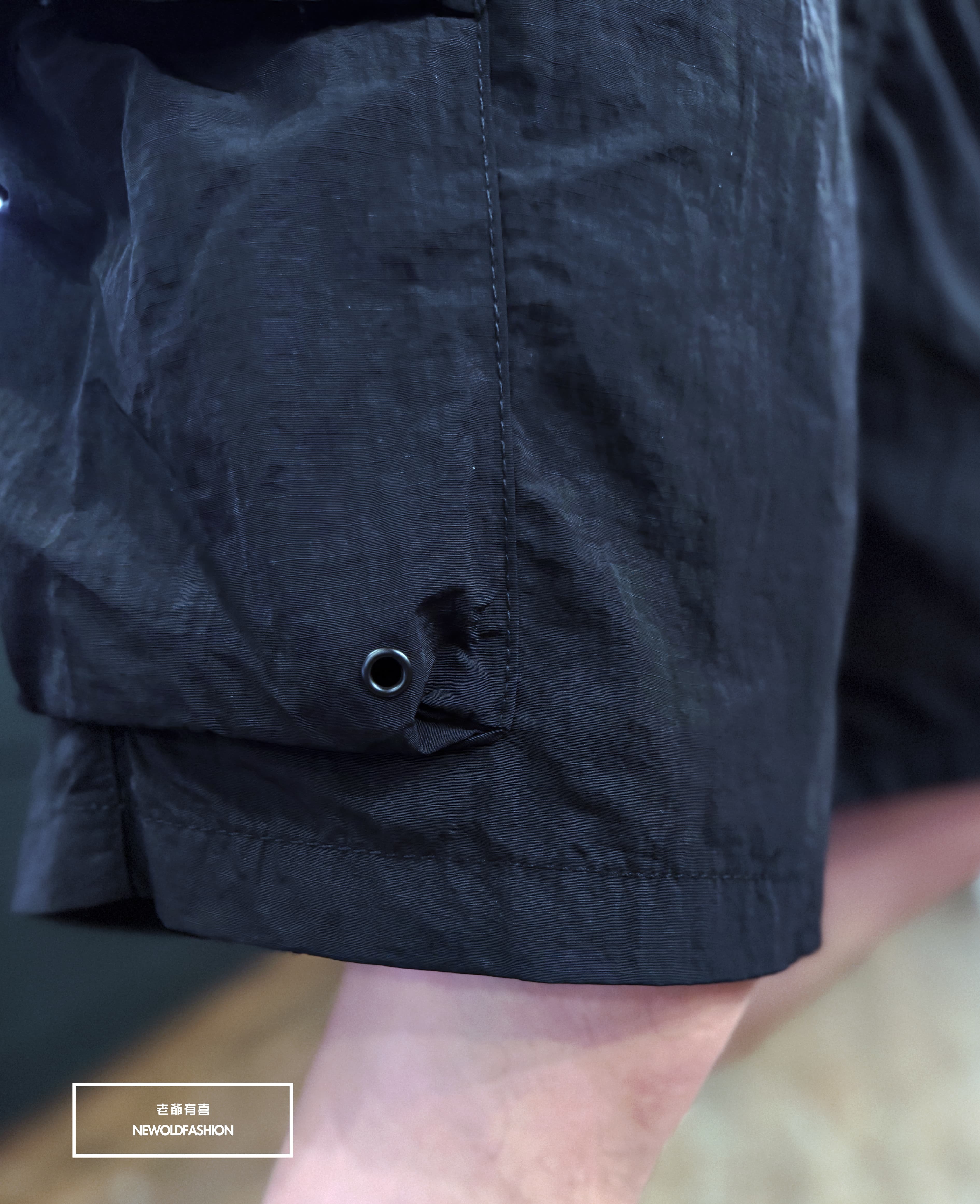 『新品上市』重磅黑環魔鬼氈口袋工裝短褲(NOF25029904)-黑