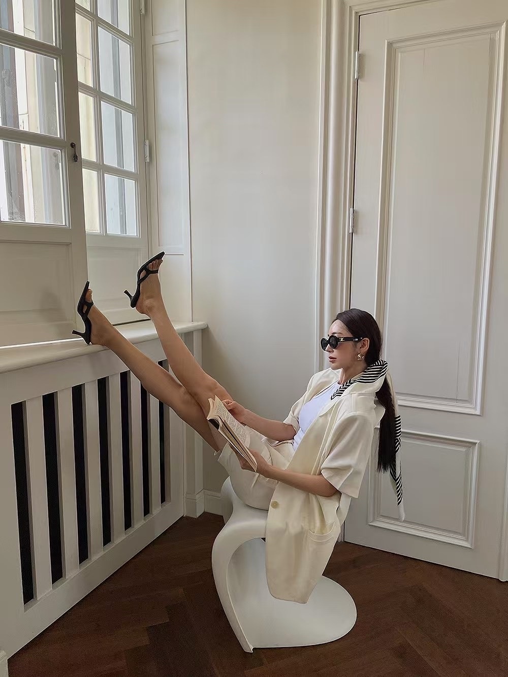 夏日霧面低跟涼鞋（版型正常）