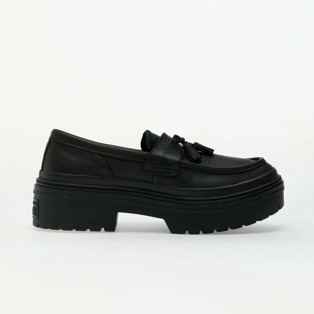 女鞋 CONVERSE CTAS LUGGED HEEL LOAFER OX 黑色 厚底增高 流蘇 低筒 皮鞋 樂福鞋 休閒鞋【A14707C】