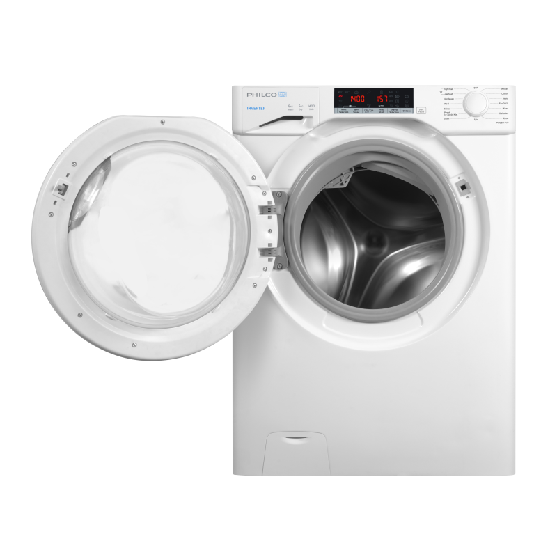 飛歌  Philco  PWD8514VU(已飛頂820mm高)‧8/5公斤/1400轉‧變頻2合1‧前置式洗衣乾衣機-香港行貨-原廠2年全機保養‧