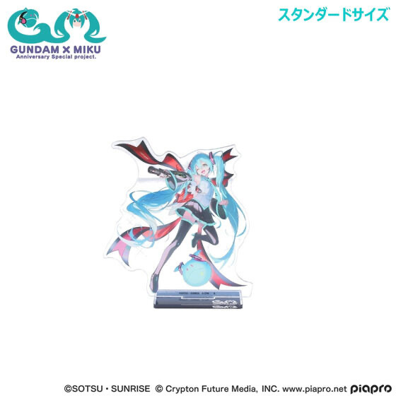 234905 Pbandai 預訂 2025/10月 ガンダム45周年 × 初音ミク アクリルスタンド 初音ミク×エールストライクガンダム （スタンダードサイズ）細 size