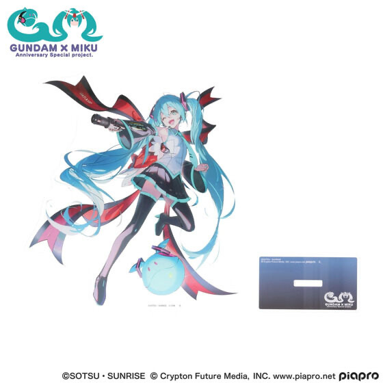 234910 Pbandai 預訂 2025/10月 ガンダム45周年 × 初音ミク ビッグアクリルスタンド 初音ミク×エールストライクガンダム 大size