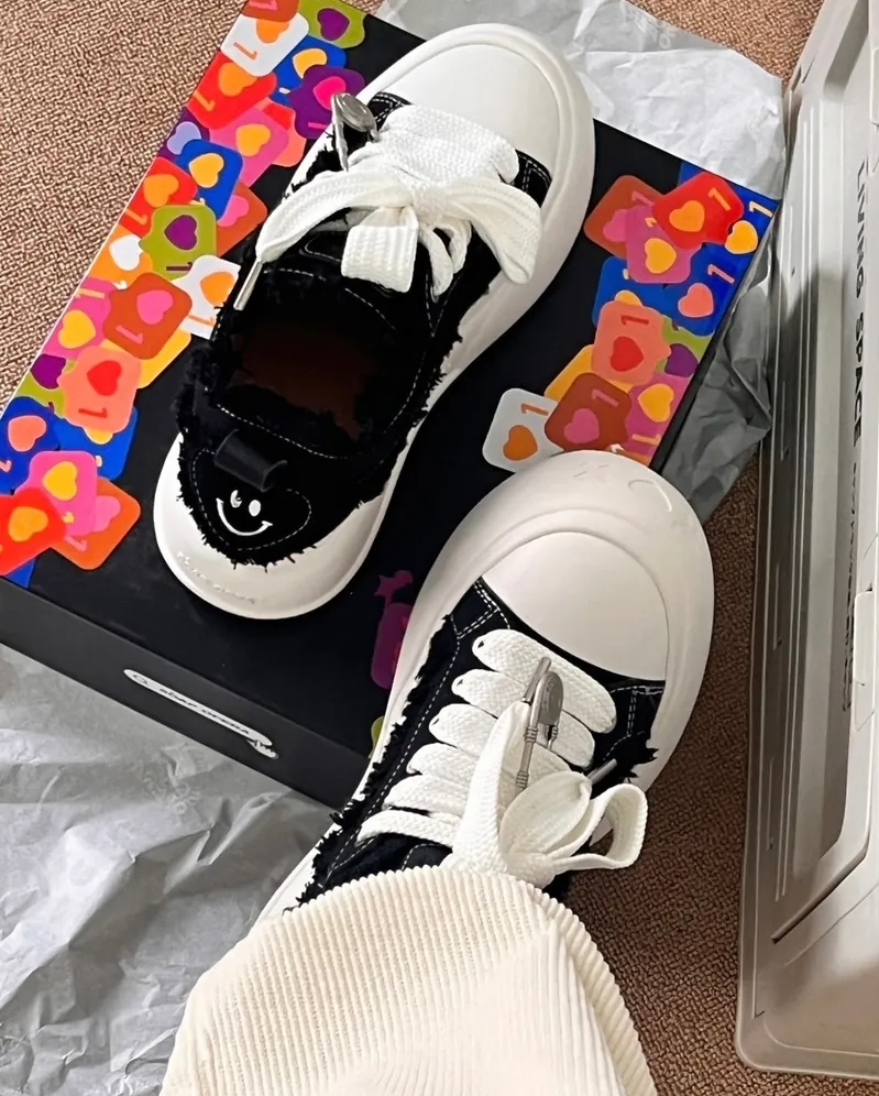 <明星同款> SOAP OPERA 大頭鞋 解構 開口笑 不修邊 厚底 增高5cm 黑 SOUSF3231229