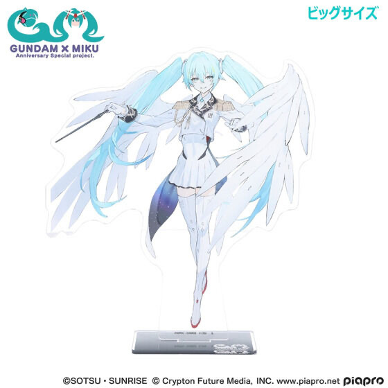 234911 Pbandai 預訂 2025/10月 ガンダム45周年 × 初音ミク ビッグアクリルスタンド 初音ミク×ウイングガンダムゼロEW 大size