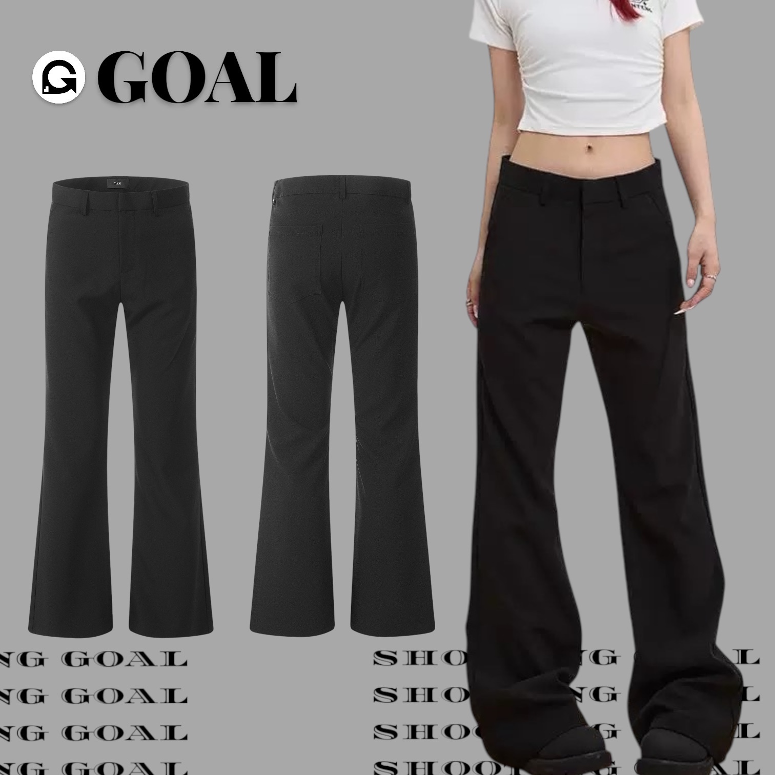 (GOAL) Klash Kj6316 美式復古微喇叭西裝褲