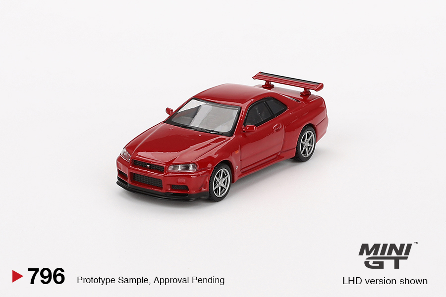 Mini GT 1/64 Nissan Skyline GT-R (R34)&nbsp; V-Spec Active Red