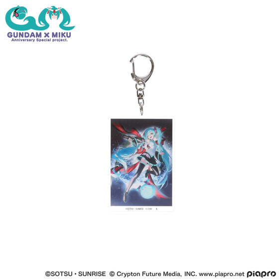 234915 Pbandai 預訂 2025/10月 ガンダム45周年 × 初音ミク アクリルチャーム 初音ミク×エールストライクガンダム