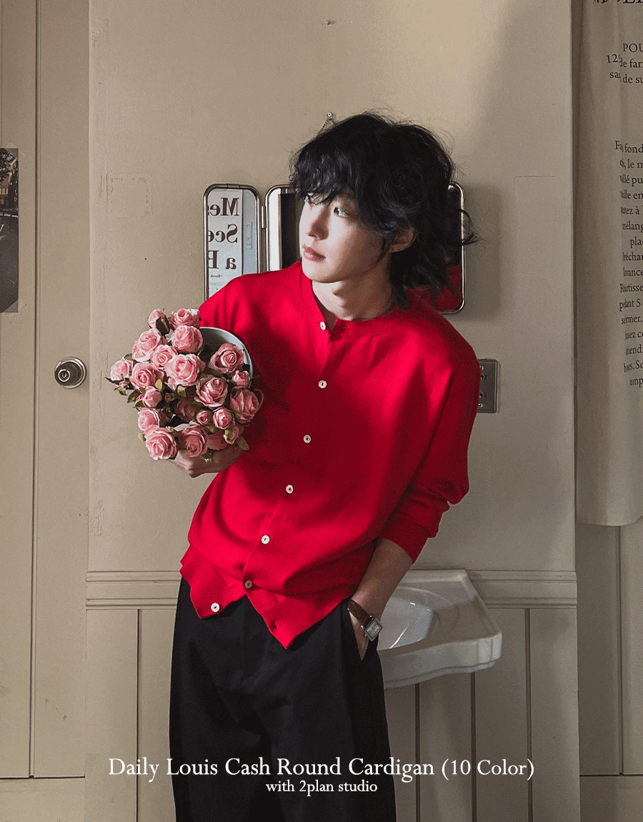 日常可水洗仿羊絨圓領開衫