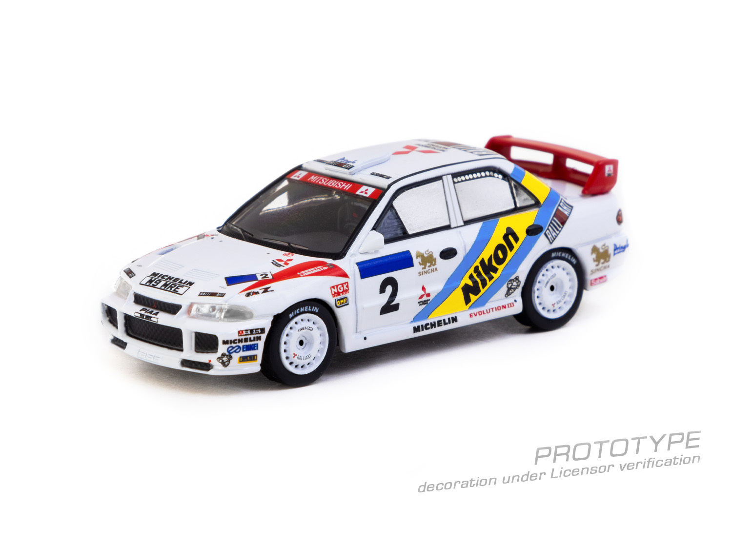 Tarmac Works Mitsubishi Lancer Evolution III Hong Kong-Beijing Rally 1995 Winner K. Eriksson / S. Parmander