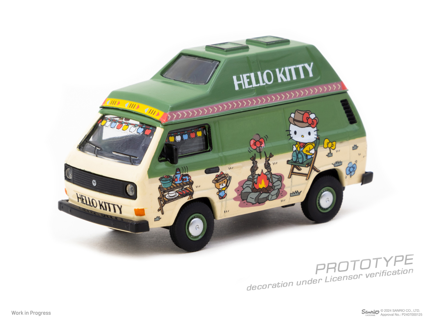 Tarmac Works Volkswagen T3 Van Hello Kitty Camping